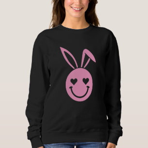 Moletom Coelho Fofo Sorriso Rosto Olhos Coração Coelho Ros