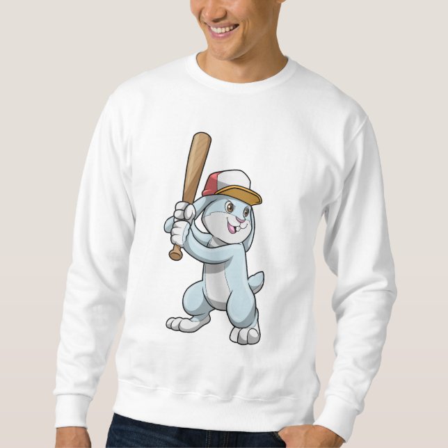 Moletom Coelho no Baseball com Baco de Baseball (Frente)