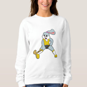 Moletom Coelho no Hockey com Taco de Hóquei