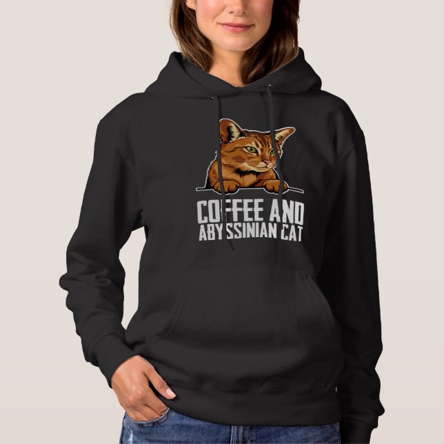 Moletom Coffee and abyssinian cat (Frente)