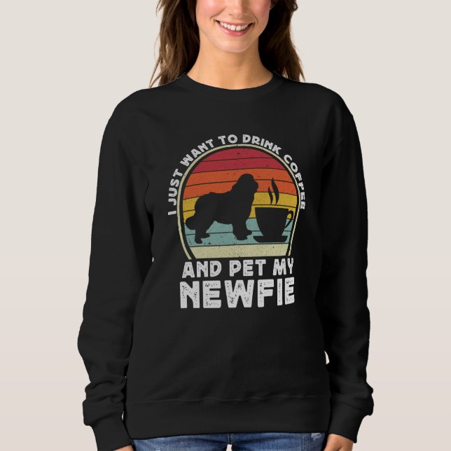 Moletom Coffee And Newfie For Men Women Newfoundland Dog D (Frente)