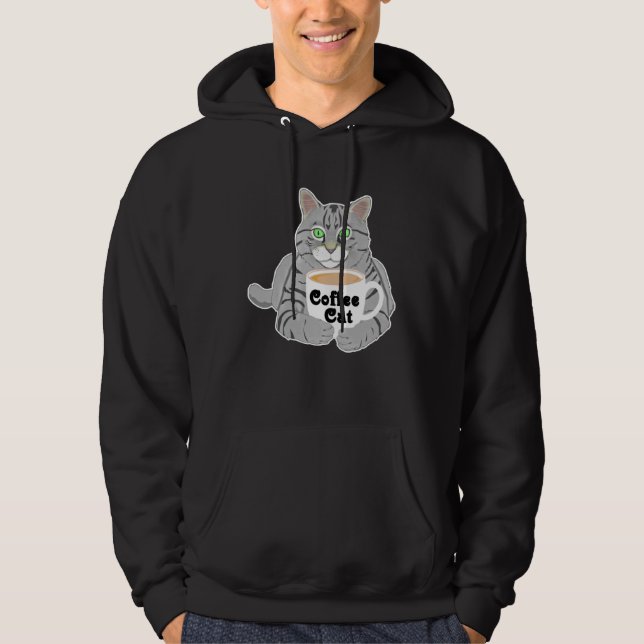 Moletom Coffee  Coffee Cat Coffee Drinkers Cute Cat (Frente)