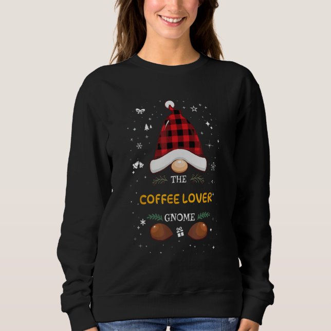 Moletom Coffee  Gnome Xmas Matching Family Christmas Pajam (Frente)