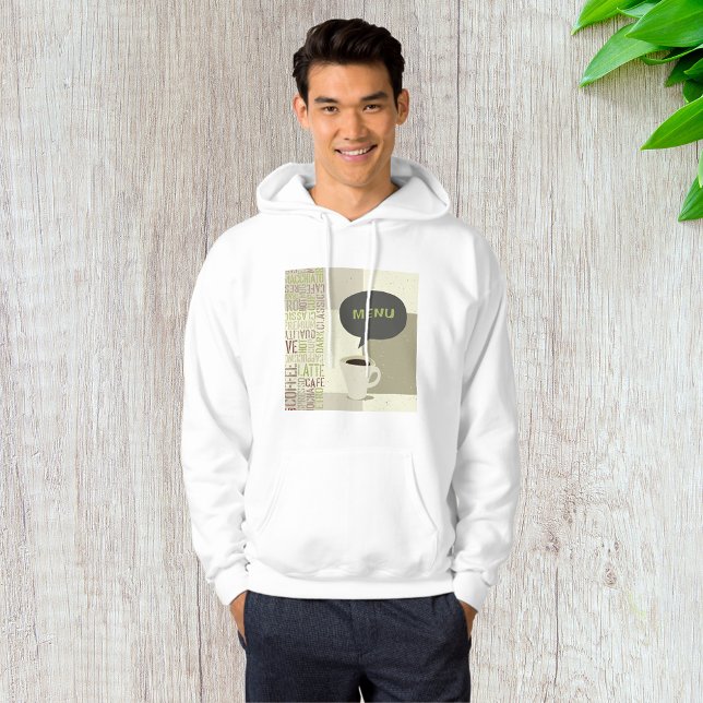 Moletom Coffee House Menu Mens Hoodie (Criador carregado)