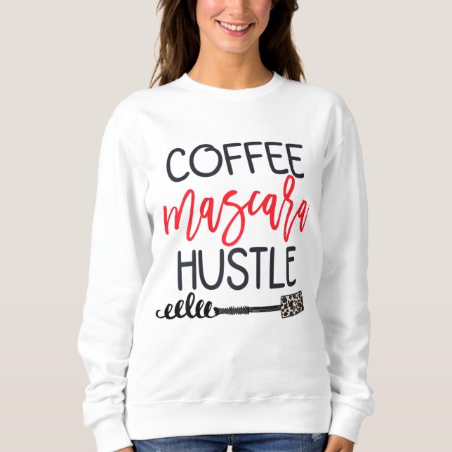 Moletom Coffee Mascara Hustle Leopard Cute Makeup Coffee (Frente)