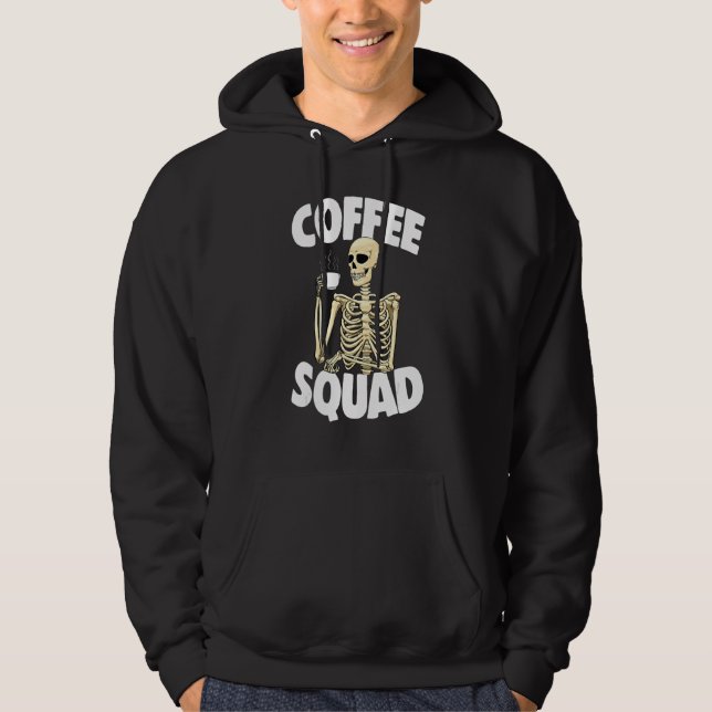 Moletom Coffee Squad Caffeine  Women Coffee Skeleton 1 (Frente)