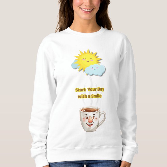 Moletom Coffee Time – Cute Smiling Cup (Frente)