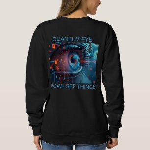 Moletom Coisas do Olho Quântico mulheres camisola preta co