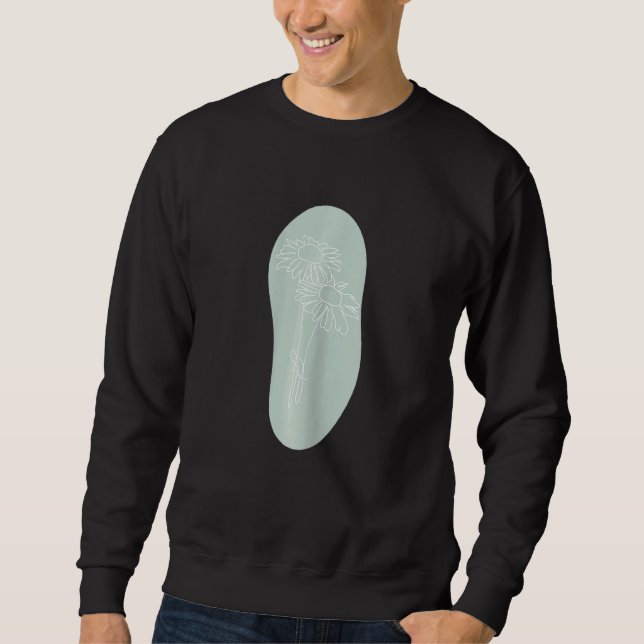 Moletom Cola Abstrato de Linha de Boho Minimalística das M (Frente)