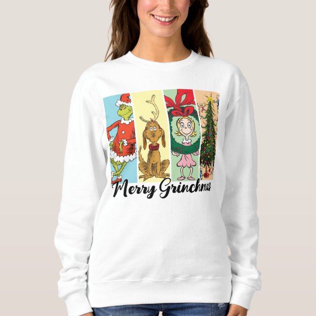 Moletom Colagem de Férias Merry Grinchmas (Frente)