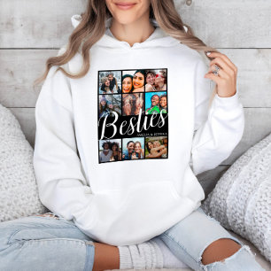 Moletom Colagem de Fotos Modernas em Preto e Branco para M