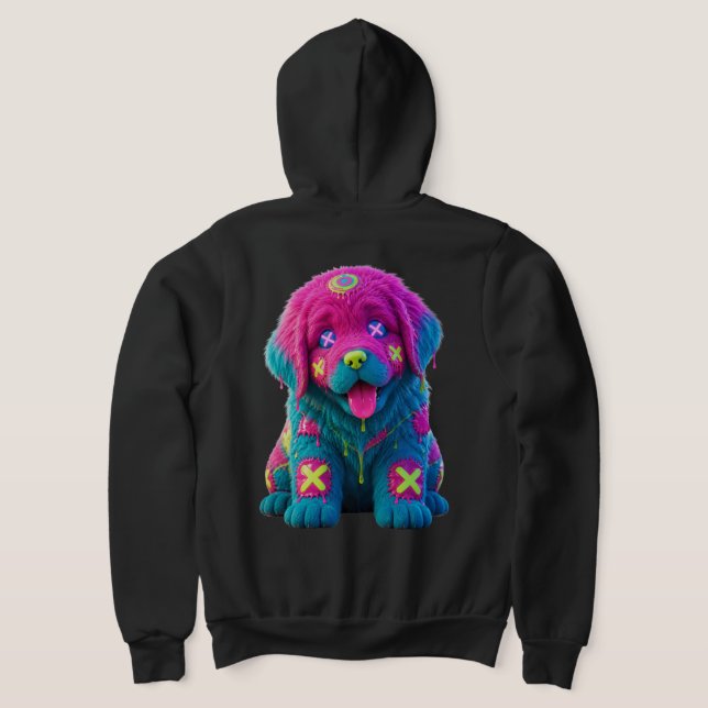 Moletom Colapso Neon Newf (Postura das costas)