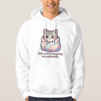 Moletom "Cold Targeting Me" Cat Hoodie