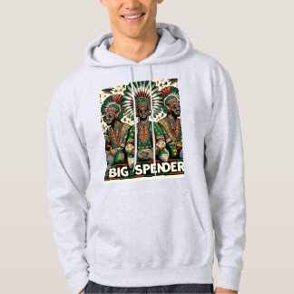 Moletom Coleção Branca de Hoodie "Big Spender" para Homens