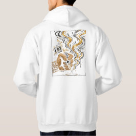 Moletom Coleção de Design Branco e Dourado