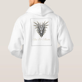Moletom Coleção de Design Branco e Dourado