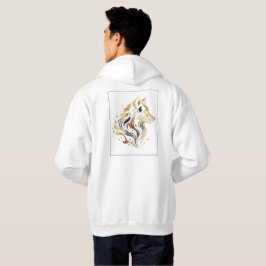 Moletom Coleção de Design Branco e Dourado