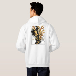 Moletom Coleção de Design Branco e Dourado