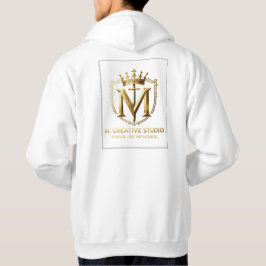 Moletom Coleção de Design Branco e Dourado