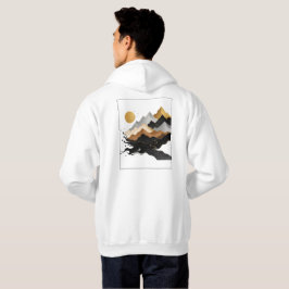 Moletom Coleção de Design Branco e Dourado