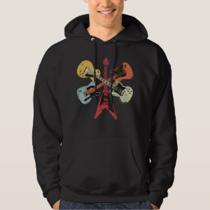 Moletom Coleção de Guitarra Retro Distressed Fã de Música