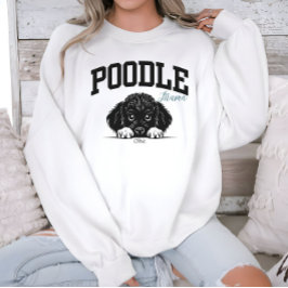 Moletom Colégio Estilo Varsity Script Poodle Mama