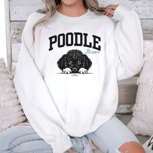 Moletom Colégio Estilo Varsity Script Poodle Mama (Criador carregado)