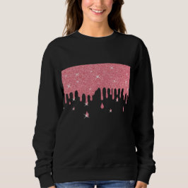 Moletom Coleta de Efeito Luminoso Rosa e Estilhaços