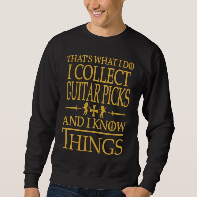 Moletom Coletor de Guitarras É isso que eu faço inteligent (Frente)