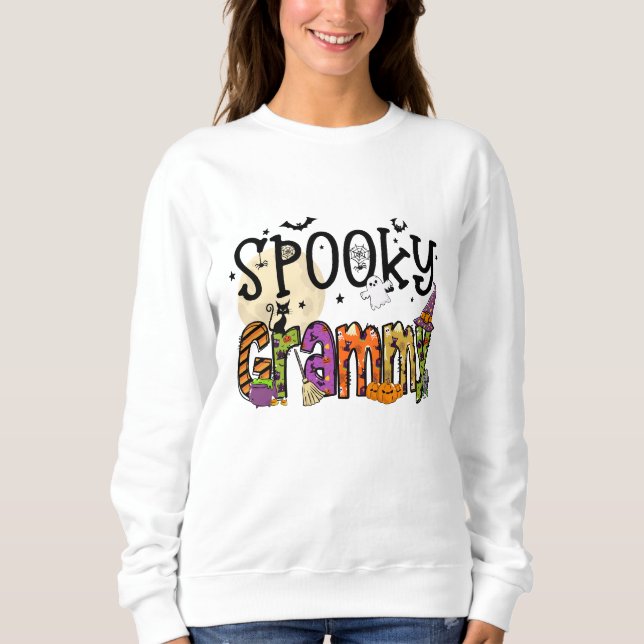 Moletom Colhida de Halloween Spookie (Frente)