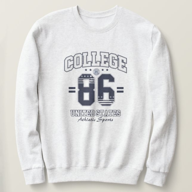 Moletom College Club Athletic Sports Urban Varsity Letters (Frente do Design)