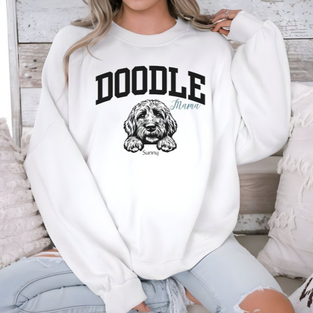 Moletom College Varsity Estilo Script Doodle Mamãe (Criador carregado)