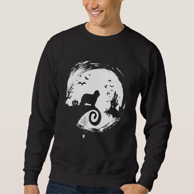 Moletom Collie Halloween Figurume Beardie Moon Silh (Frente)