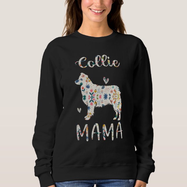 Moletom Collie Mama Floral Dog Mãe Love (Frente)