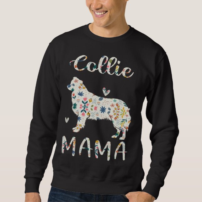 Moletom Collie Mama Floral Dog Mom Love (Frente)