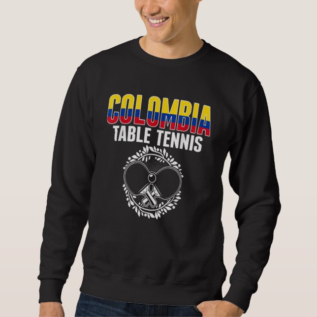 Moletom Colombia Table Tennis  Colombian Ping Pong Support (Frente)