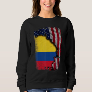 Moletom Colombiano RAÍZES Metade Bandeira Americana Patrió
