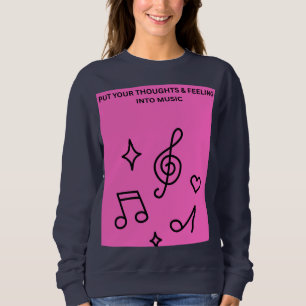 MOLETOM COLOQUE SEUS PENSAMENTOS & SENTIMENTOS NA MÚSICA