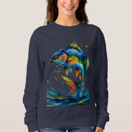 Moletom Color Splash Fish – Women’s Sweatshirt