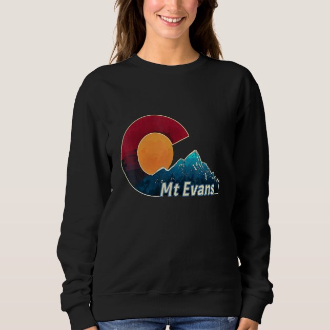 Moletom Colorado Flag E Mountain Styled Mount Evans (Frente)