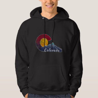 Moletom Colorado Flag Themed Mountain Scenery Colorado