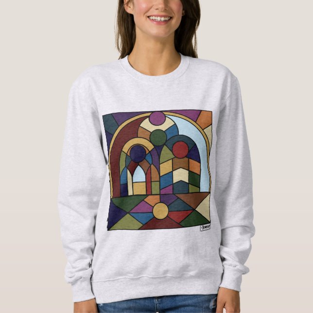 Moletom Colorblock Mural Crewneck Sweet (Frente)