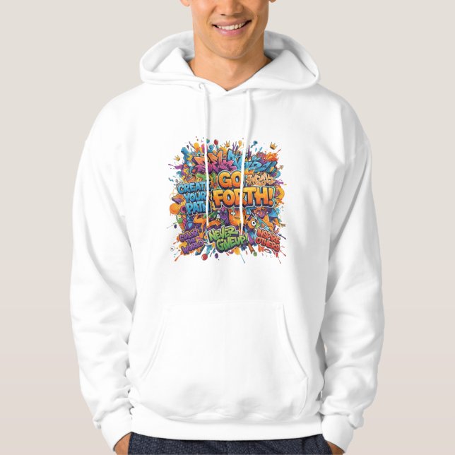 Moletom Colorful Abstract Pop Art Men's Hoodie  (Frente)