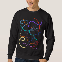 Moletom Colorful Abstract Wavy Lines Pattern