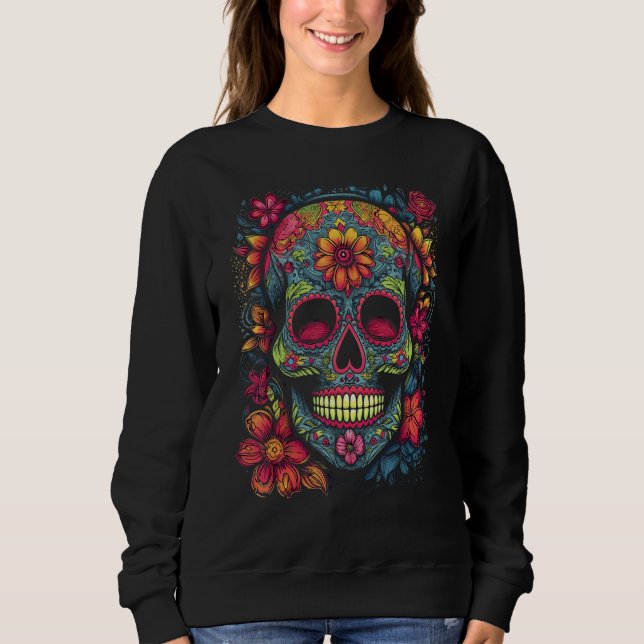 Moletom Colorful and Beautiful Sugar Skull (Frente)