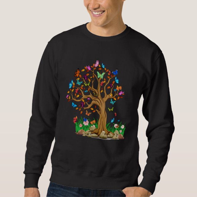 Moletom Colorful Butterfly Tree (Frente)