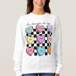 Moletom Colorful Candy Valentine's Black Hair Sweatshirt