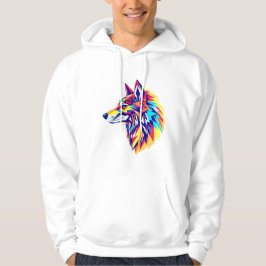 Moletom Colorful Geometric Wolf T-Shirt