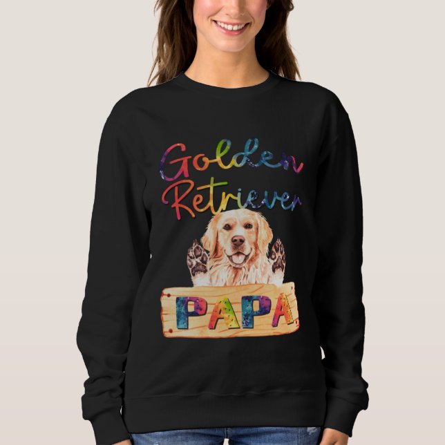 Moletom Colorful Golden Retriever Papa  Dog Dad (Frente)