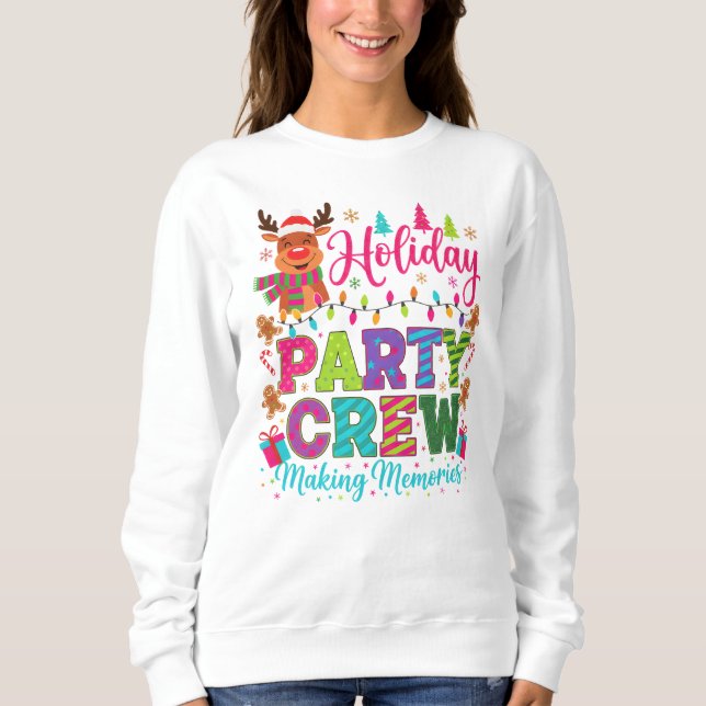 Moletom "Colorful Holiday Party Crew Tee" (Frente)